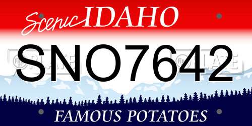 SNO7642 Idaho License Plate