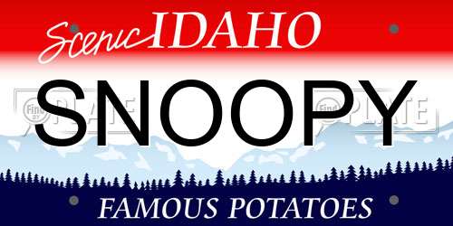 SNOOPY Idaho License Plate