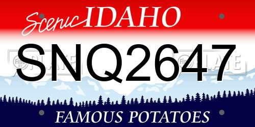 SNQ2647 Idaho License Plate