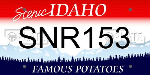 SNR153 Idaho License Plate