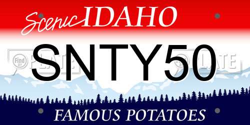 SNTY50 Idaho License Plate
