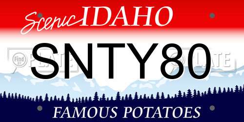 SNTY80 Idaho License Plate