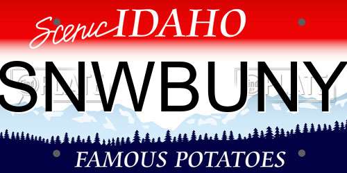 SNWBUNY Idaho License Plate