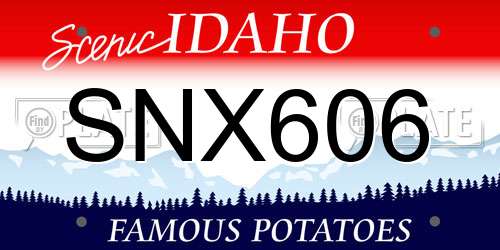 SNX606 Idaho License Plate