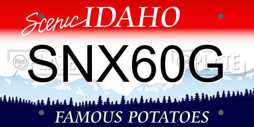 SNX60G Idaho License Plate