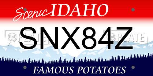 SNX84Z Idaho License Plate