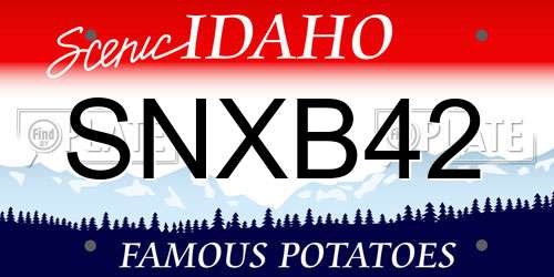 SNXB42 Idaho License Plate
