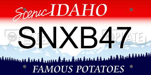 SNXB47 Idaho License Plate