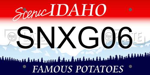 SNXG06 Idaho License Plate