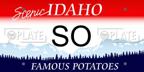 SO Idaho License Plate