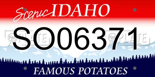SO06371 Idaho License Plate