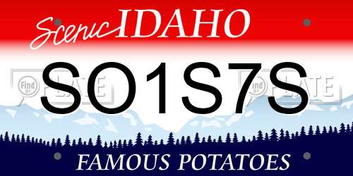 SO1S7S Idaho License Plate