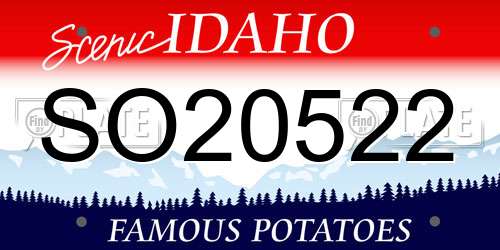 SO20522 Idaho License Plate