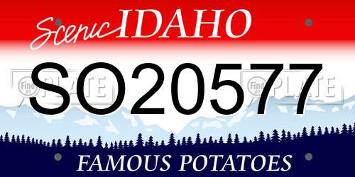 SO20577 Idaho License Plate