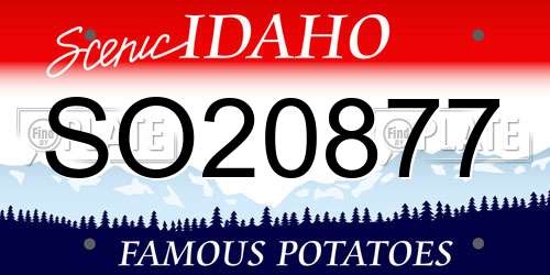 SO20877 Idaho License Plate