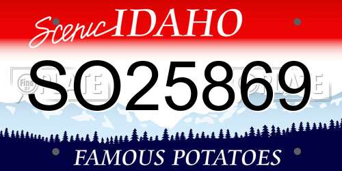 SO25869 Idaho License Plate