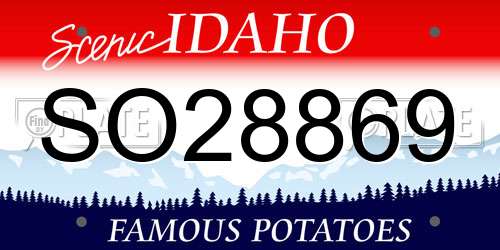 SO28869 Idaho License Plate
