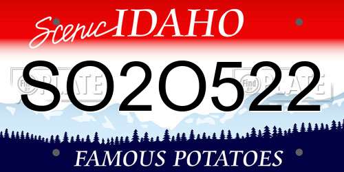 SO2O522 Idaho License Plate