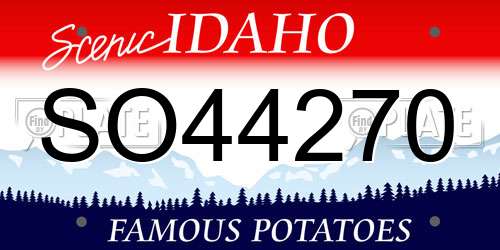 SO44270 Idaho License Plate