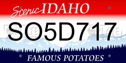 SO5D717 Idaho License Plate