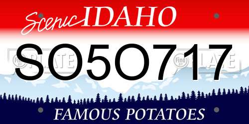 SO5O717 Idaho License Plate