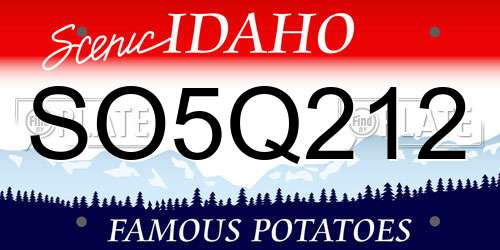 SO5Q212 Idaho License Plate