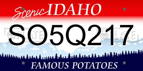 SO5Q217 Idaho License Plate