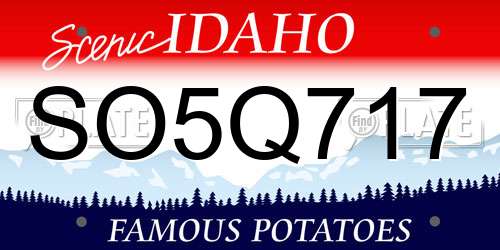 SO5Q717 Idaho License Plate