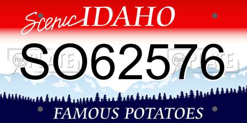 SO62576 Idaho License Plate