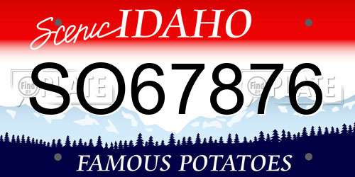 SO67876 Idaho License Plate