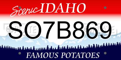 SO7B869 Idaho License Plate