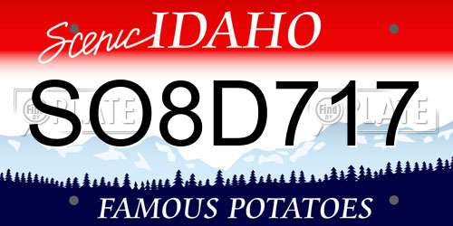 SO8D717 Idaho License Plate