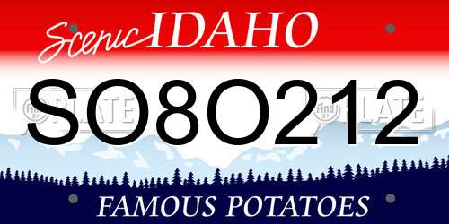SO8O212 Idaho License Plate