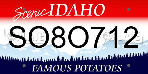 SO8O712 Idaho License Plate