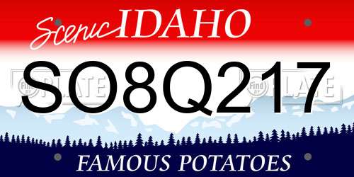 SO8Q217 Idaho License Plate