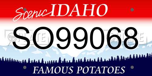 SO99068 Idaho License Plate