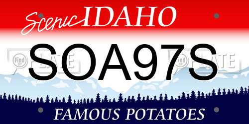 SOA97S Idaho License Plate