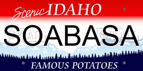SOABASA Idaho License Plate