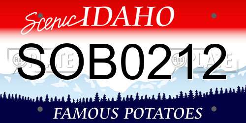 SOB0212 Idaho License Plate