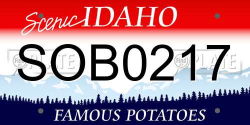 SOB0217 Idaho License Plate