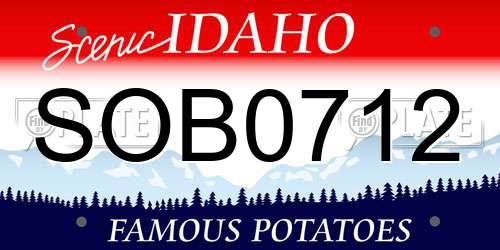 SOB0712 Idaho License Plate