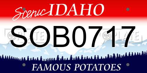 SOB0717 Idaho License Plate
