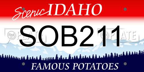 SOB211 Idaho License Plate