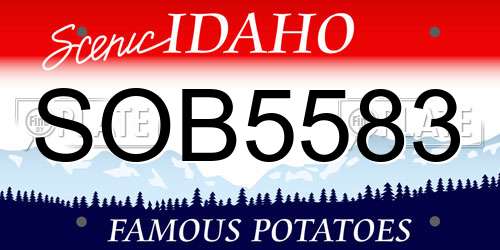 SOB5583 Idaho License Plate