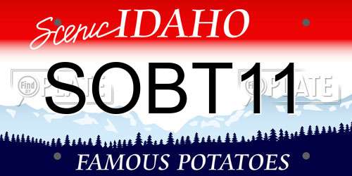 SOBT11 Idaho License Plate