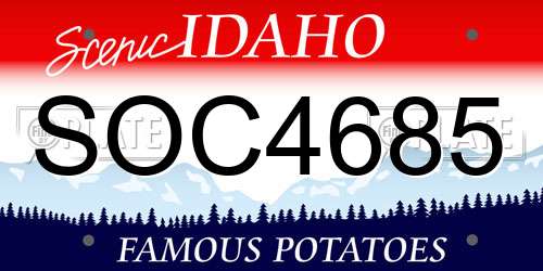 SOC4685 Idaho License Plate