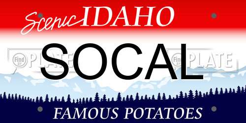 SOCAL Idaho License Plate