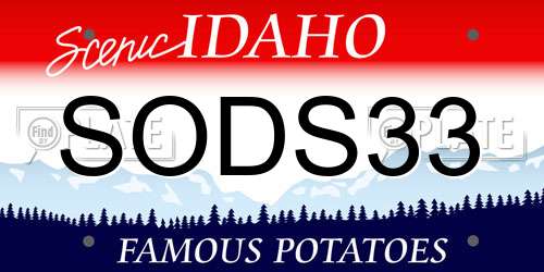 SODS33 Idaho License Plate