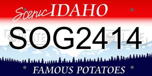 SOG2414 Idaho License Plate