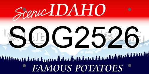 SOG2526 Idaho License Plate